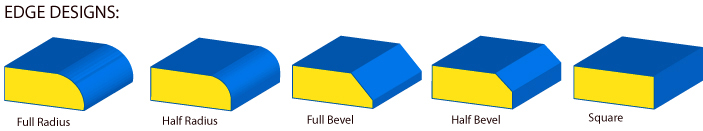 acoustical panel edge designs