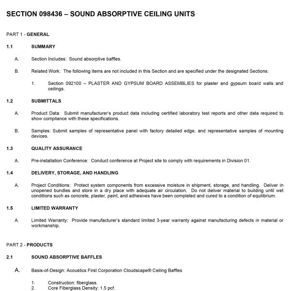 Architectural Product Specifications and Tech Sheets